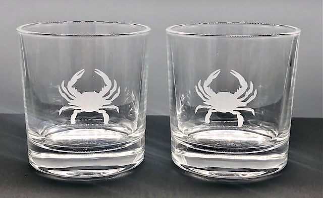 Personalized Rocks Glasses with Frosted Etched Bottom (Set of 2)